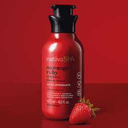 LOÇÃO CORPORAL HIDRATANTE NATIVA SPA MORANGO RUBY, 400ML image