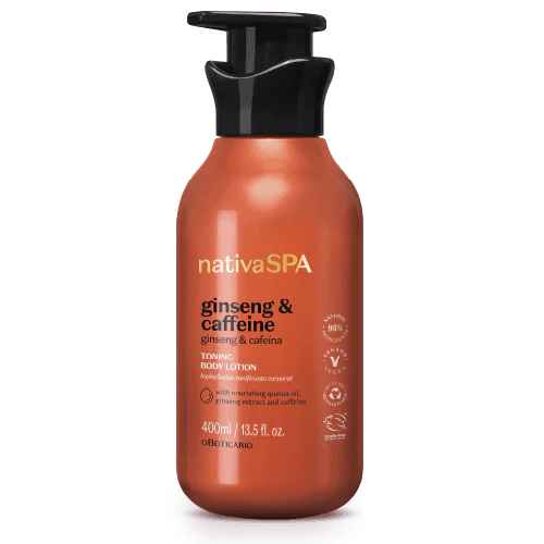 LOÇÃO HIDRATANTE CORPORAL NATIVA SPA GINSENG & CAFEÍNA, 400ML Product Image